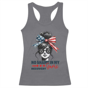 No Shame In My Recovery Game Racerback Tank Top Sobriety AA NA Anniversary TS11 Charcoal Print Your Wear
