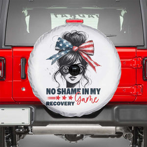 No Shame In My Recovery Game Spare Tire Cover Sobriety AA NA Anniversary TS11 White Print Your Wear