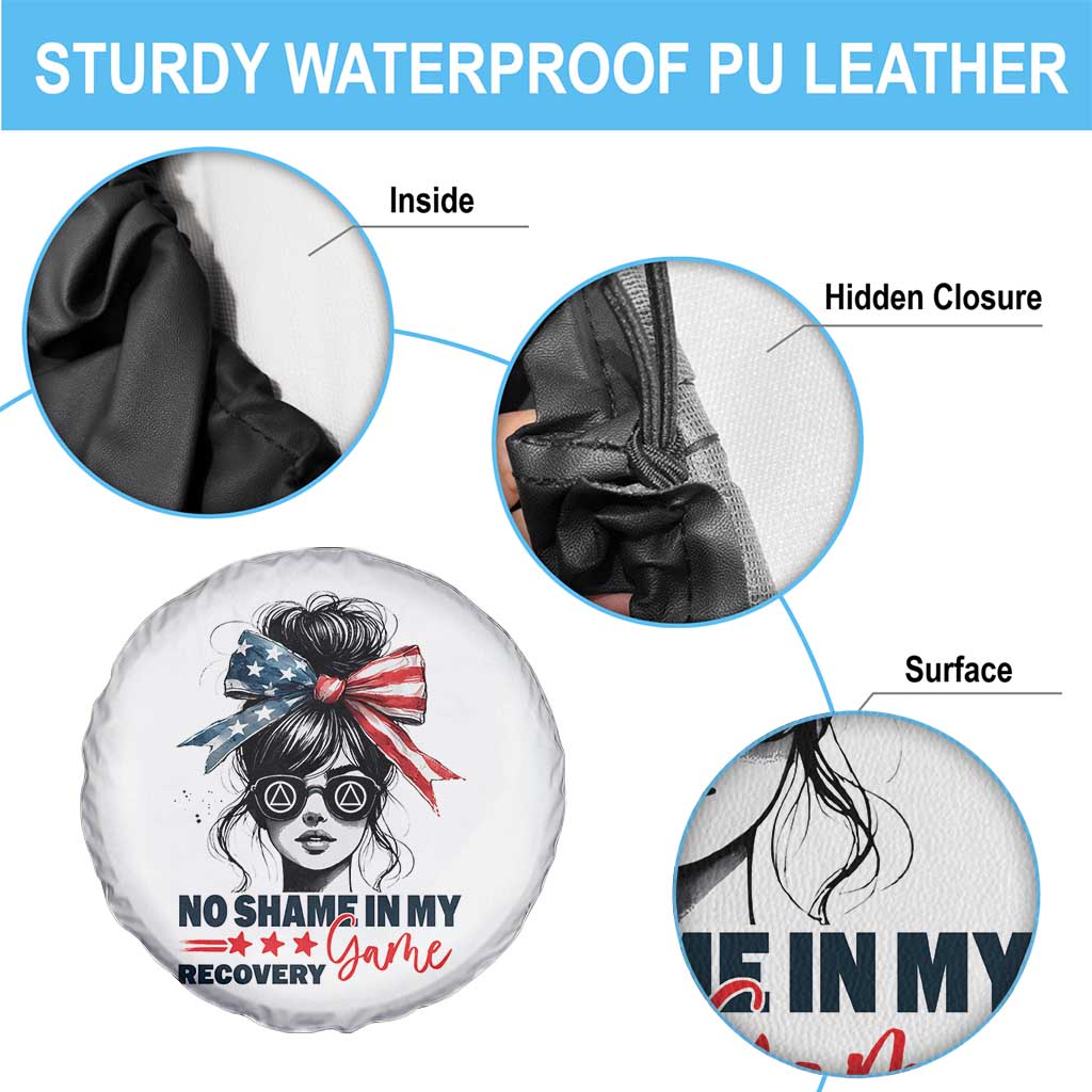 No Shame In My Recovery Game Spare Tire Cover Sobriety AA NA Anniversary TS11 Print Your Wear