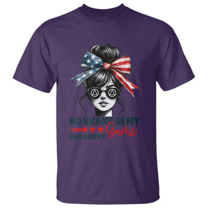 No Shame In My Recovery Game T Shirt Sobriety AA NA Anniversary TS11 Purple Print Your Wear