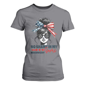 No Shame In My Recovery Game T Shirt For Women Sobriety AA NA Anniversary TS11 Charcoal Print Your Wear