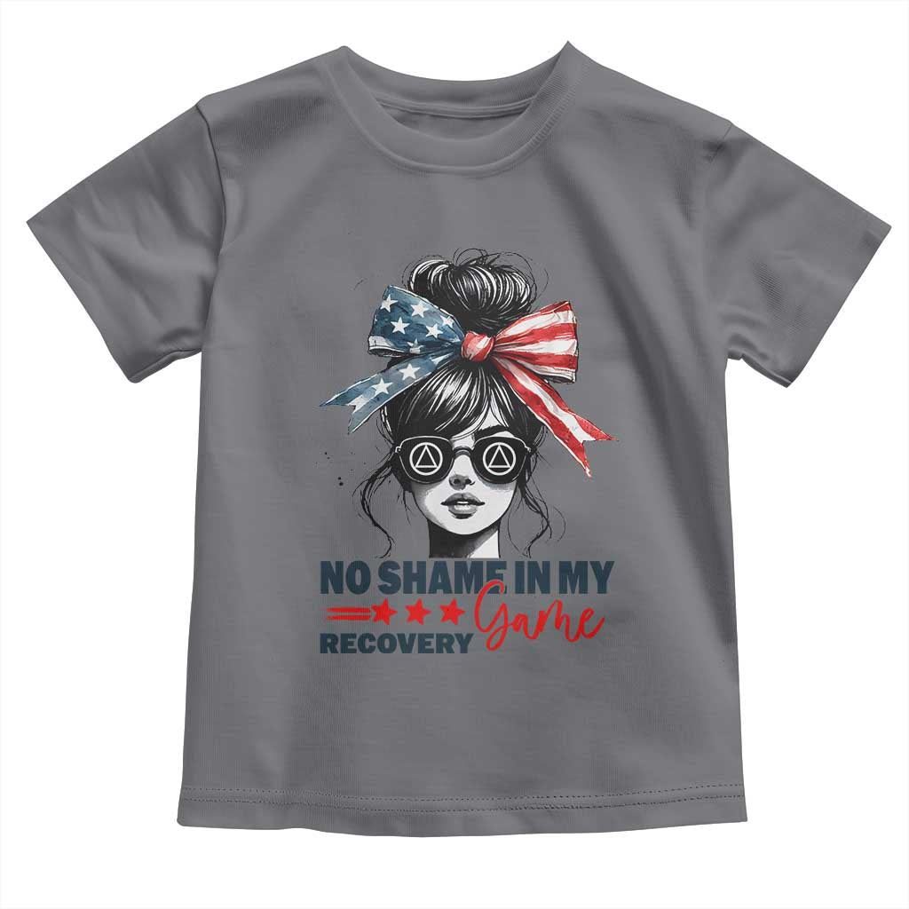 No Shame In My Recovery Game Toddler T Shirt Sobriety AA NA Anniversary TS11 Charcoal Print Your Wear