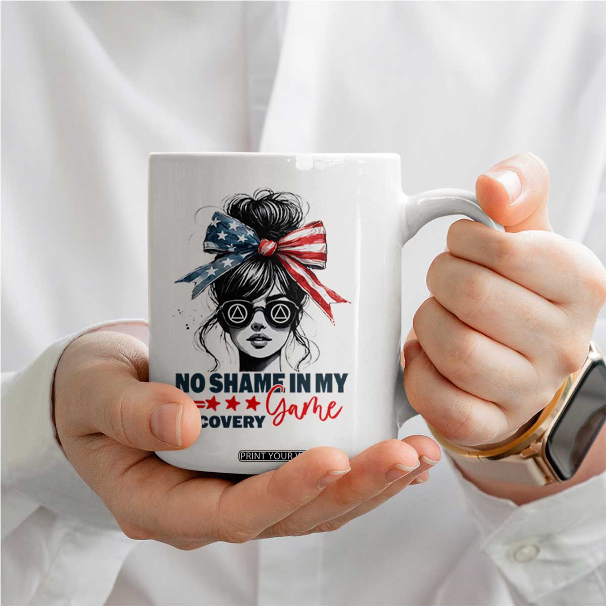No Shame In My Recovery Game Coffee Mug Sobriety AA NA Anniversary TS11 Print Your Wear