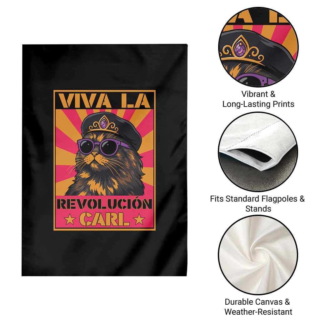 Viva La Revolucion Carl Garden Flag Funny Cat Princess Meme TS11 Print Your Wear