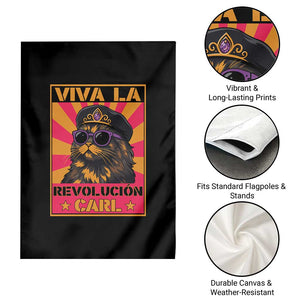 Viva La Revolucion Carl Garden Flag Funny Cat Princess Meme TS11 Print Your Wear