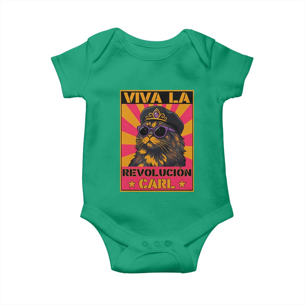 Viva La Revolucion Carl Baby Onesie - Funny Cat Princess Meme TS11 Irish Green Print Your Wear