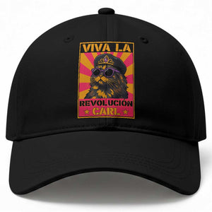 Viva La Revolucion Carl Baseball Cap Funny Cat Princess Meme TS11 Print Your Wear