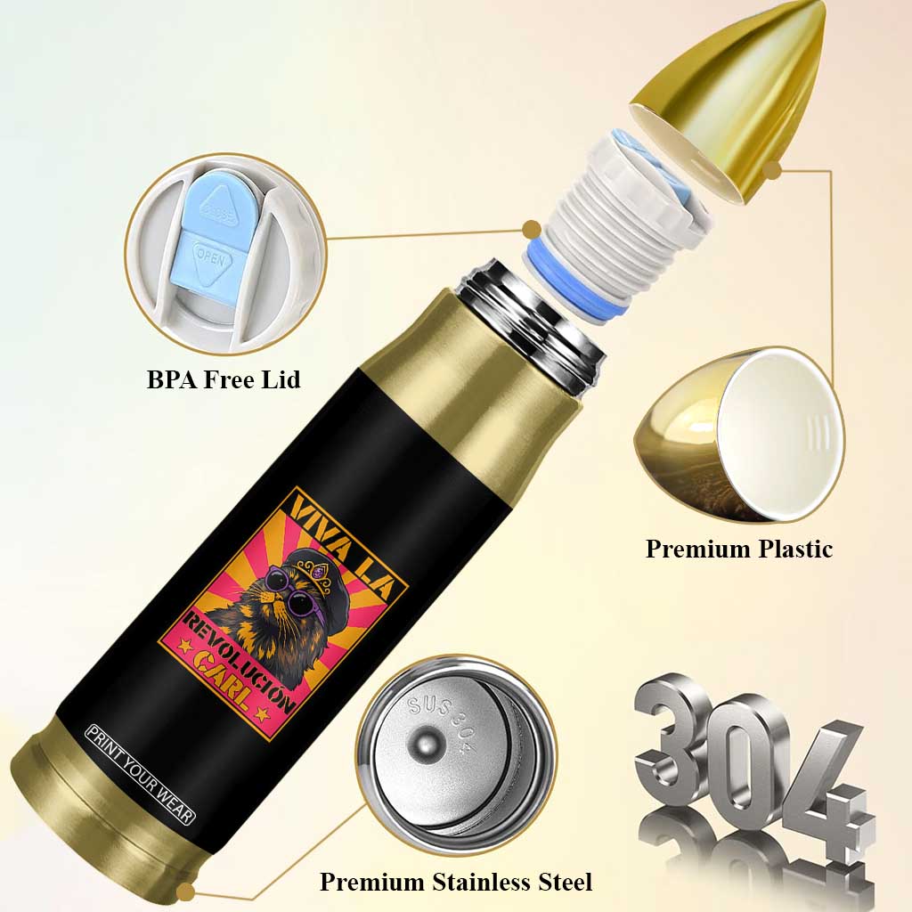 Viva La Revolucion Carl Bullet Tumbler Funny Cat Princess Meme TS11 Print Your Wear