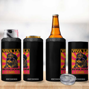 Viva La Revolucion Carl 4 in 1 Can Cooler Tumbler Funny Cat Princess Meme TS11 Print Your Wear