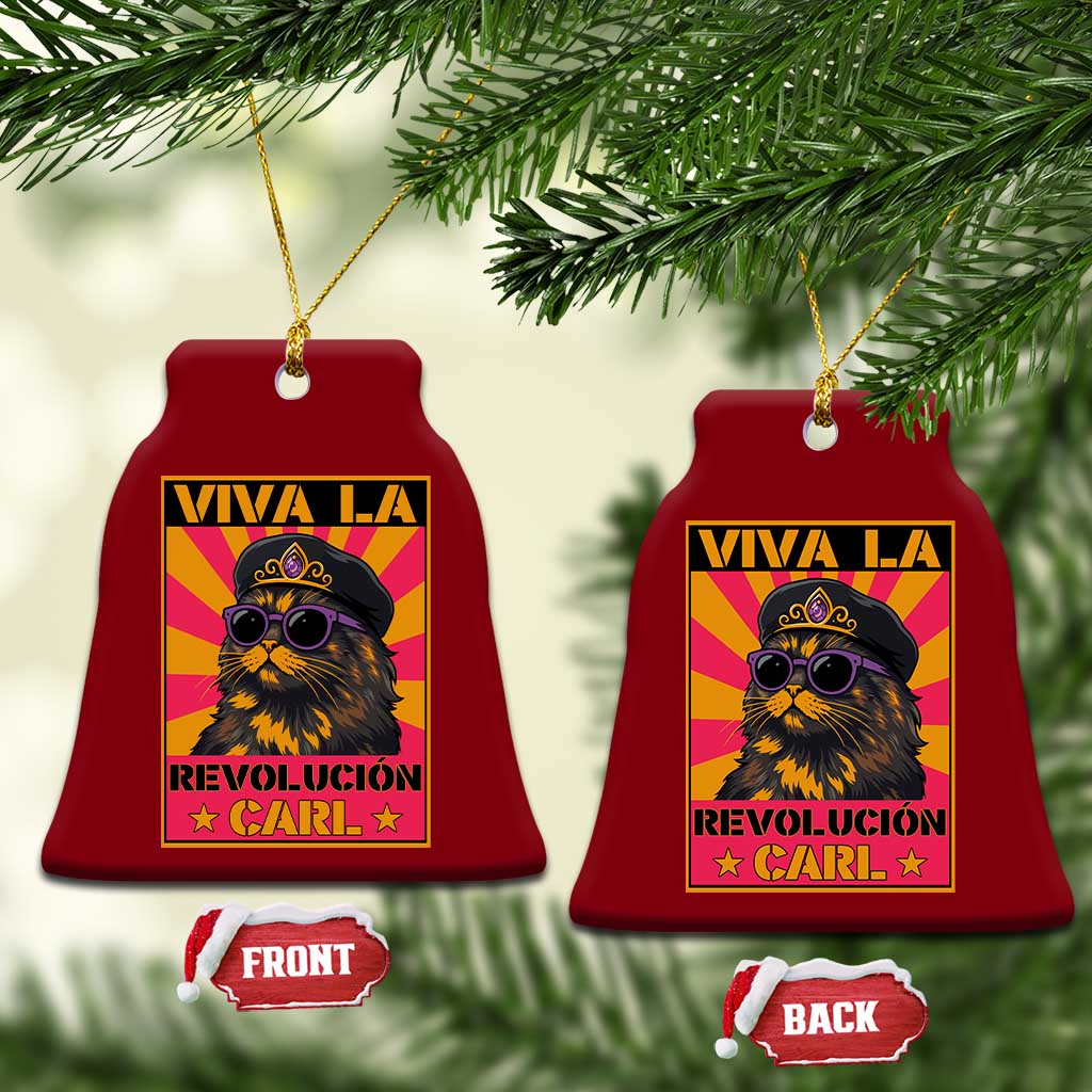 Viva La Revolucion Carl Ceramic Ornament Funny Cat Princess Meme TS11 Print Your Wear