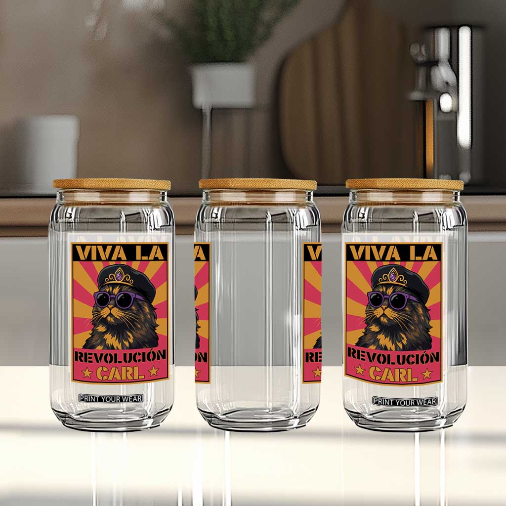 Viva La Revolucion Carl Glass Can Funny Cat Princess Meme TS11 Print Your Wear
