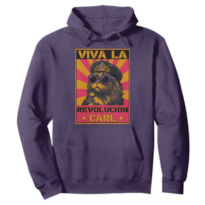 Viva La Revolucion Carl Hoodie Funny Cat Princess Meme TS11 Purple Print Your Wear