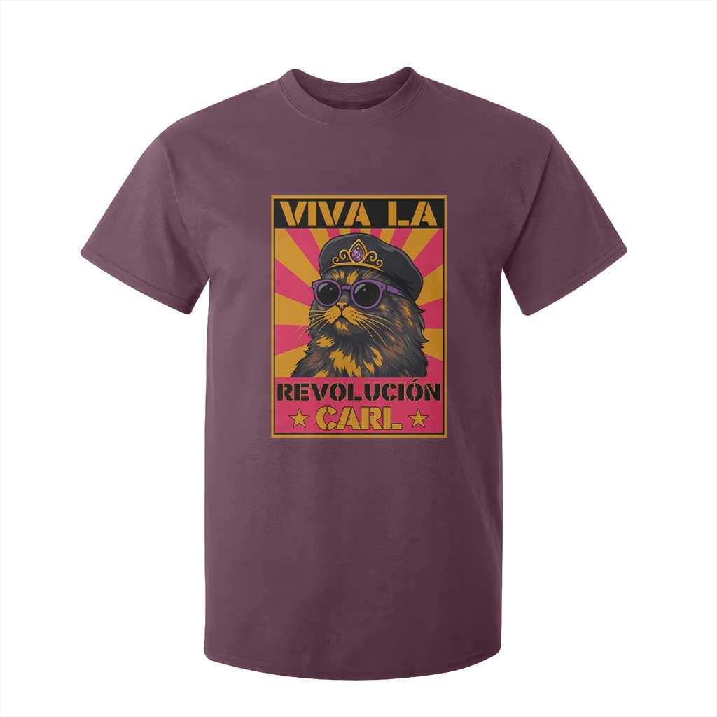 Viva La Revolucion Carl T Shirt For Kid Funny Cat Princess Meme TS11 Maroon Print Your Wear