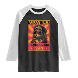 Viva La Revolucion Carl Raglan Shirt Funny Cat Princess Meme TS11 Black White Print Your Wear
