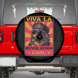 Viva La Revolucion Carl Spare Tire Cover Funny Cat Princess Meme TS11 Black Print Your Wear