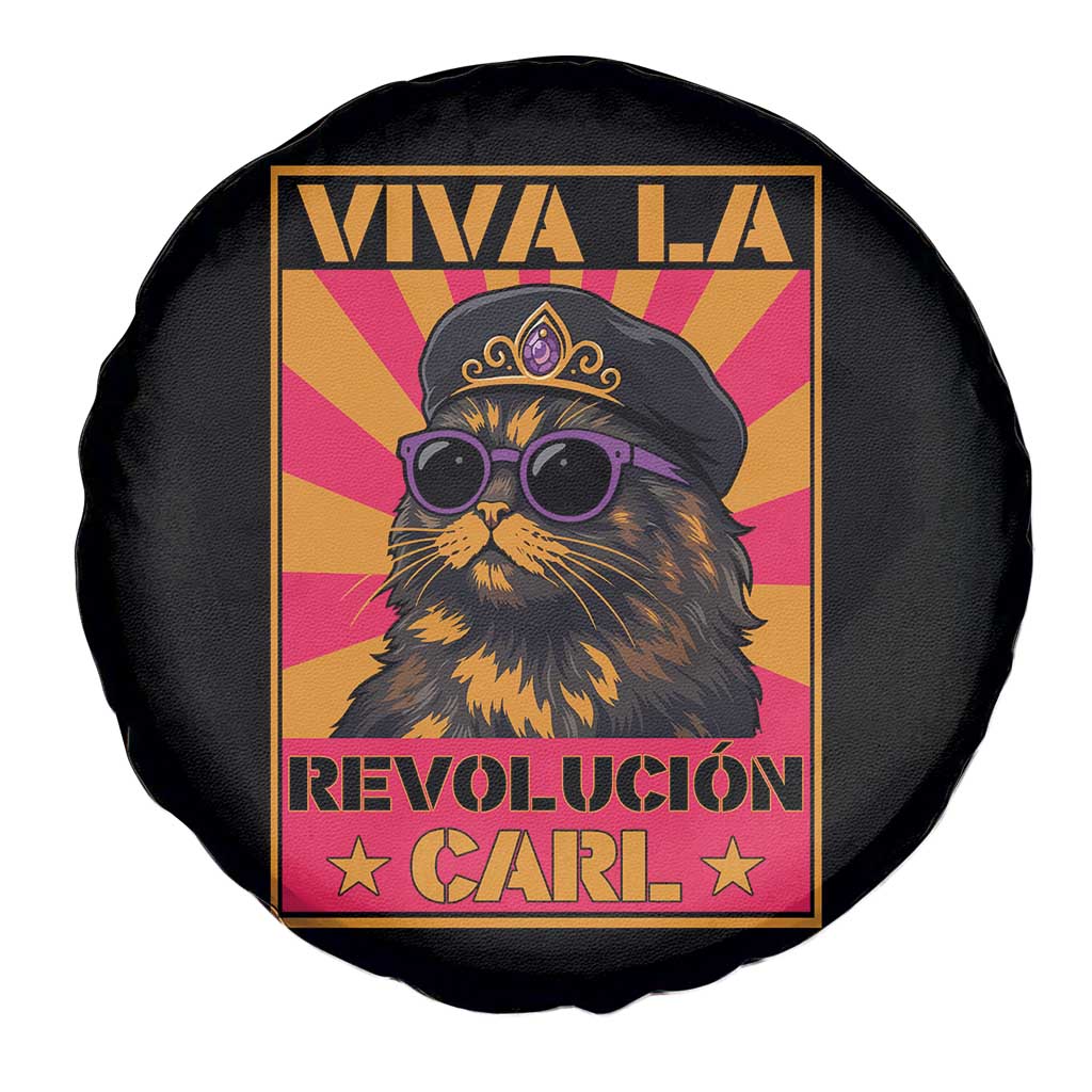 Viva La Revolucion Carl Spare Tire Cover Funny Cat Princess Meme TS11 Print Your Wear