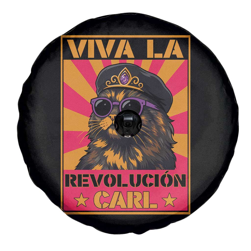 Viva La Revolucion Carl Spare Tire Cover Funny Cat Princess Meme TS11 Print Your Wear