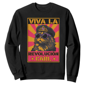 Viva La Revolucion Carl Sweatshirt Funny Cat Princess Meme TS11 Black Print Your Wear