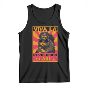 Viva La Revolucion Carl Tank Top Funny Cat Princess Meme TS11 Black Print Your Wear