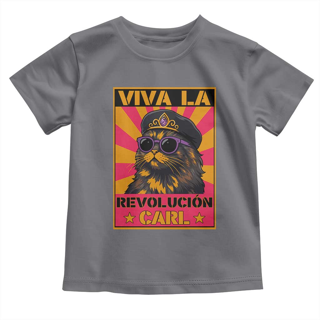 Viva La Revolucion Carl Toddler T Shirt Funny Cat Princess Meme TS11 Charcoal Print Your Wear