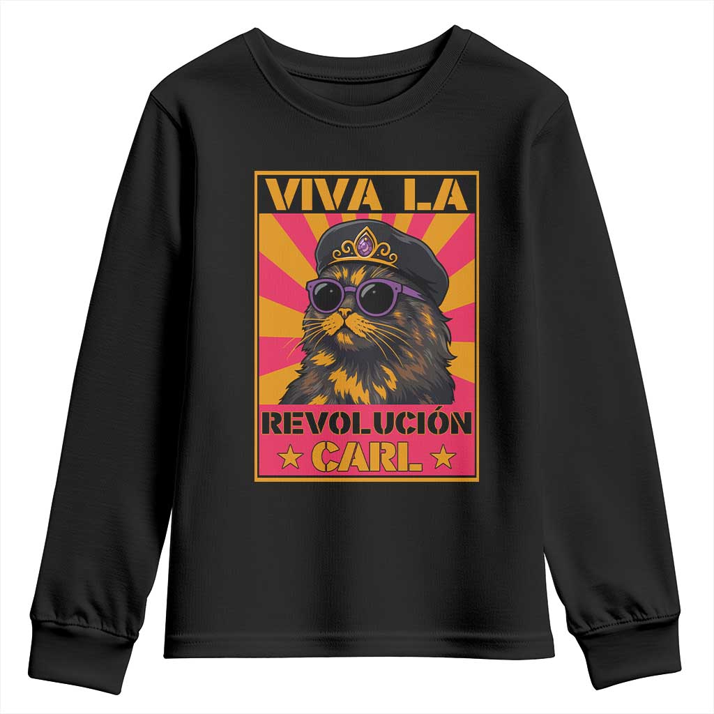 Viva La Revolucion Carl Youth Sweatshirt Funny Cat Princess Meme TS11 Black Print Your Wear
