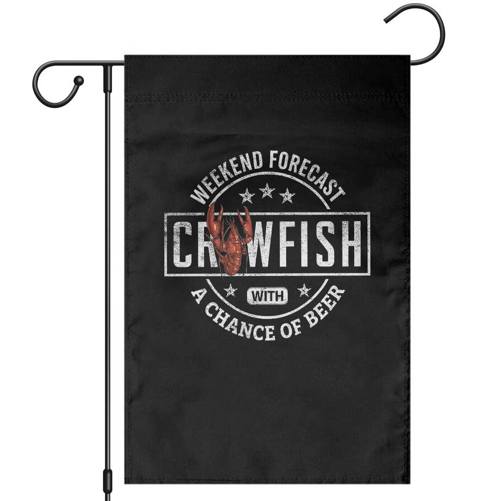 Weekend Forecast Crawfish With A Chance Of Beer Garden Flag TS11 Black Print Your Wear