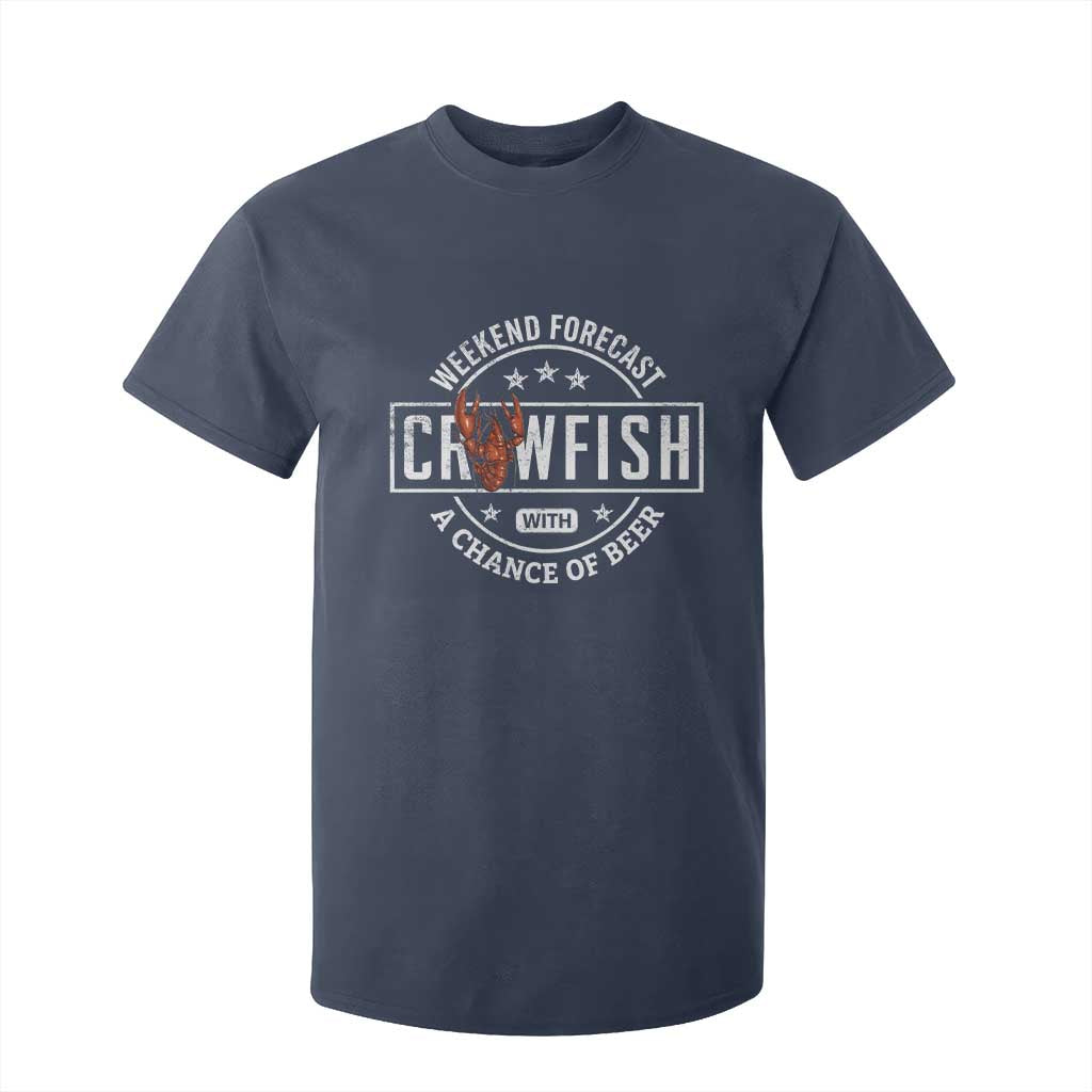 Weekend Forecast Crawfish With A Chance Of Beer T Shirt For Kid TS11 Navy Print Your Wear