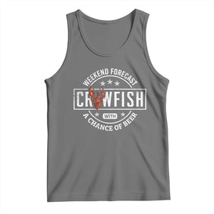 Weekend Forecast Crawfish With A Chance Of Beer Tank Top TS11 Black Heather Print Your Wear