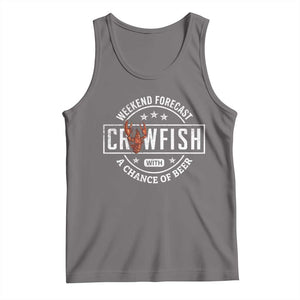 Weekend Forecast Crawfish With A Chance Of Beer Tank Top TS11 Deep Heather Print Your Wear