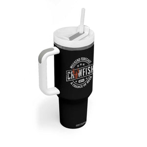 Weekend Forecast Crawfish With A Chance Of Beer Tumbler With Handle TS11 Print Your Wear
