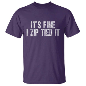 Mechanics Car Guy T Shirt Funny It Is Fine I Zip Tied It TS11 Purple Print Your Wear