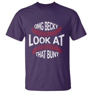 OMG Becky Look At That Bunt Funny Baseball T Shirt TS11 Purple Print Your Wear