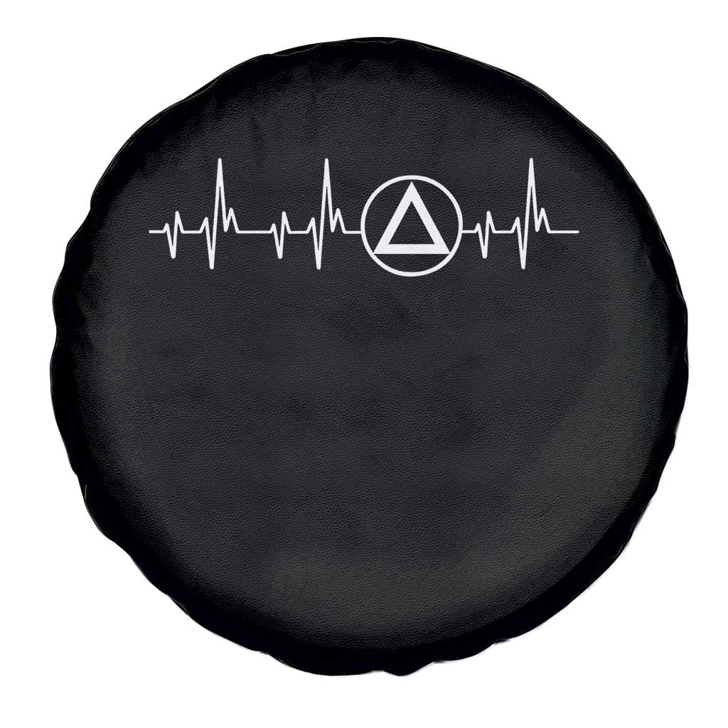 Sober Recover Sobriety Heartbeat EKG Pulse Recovery Spare Tire Cover TS11 Print Your Wear