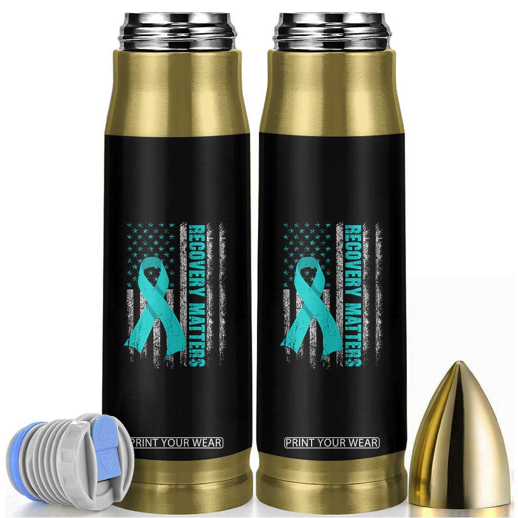 Recovery Matter Sobriety Anniversary Sober AA NA Bullet Tumbler Vintage American Flag TS11 Black Print Your Wear