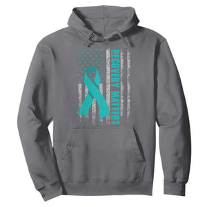 Recovery Matter Sobriety Anniversary Sober AA NA Hoodie Vintage American Flag TS11 Charcoal Print Your Wear