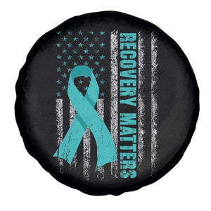 Recovery Matter Sobriety Anniversary Sober AA NA Spare Tire Cover Vintage American Flag TS11 Print Your Wear