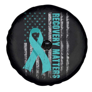 Recovery Matter Sobriety Anniversary Sober AA NA Spare Tire Cover Vintage American Flag TS11 Print Your Wear