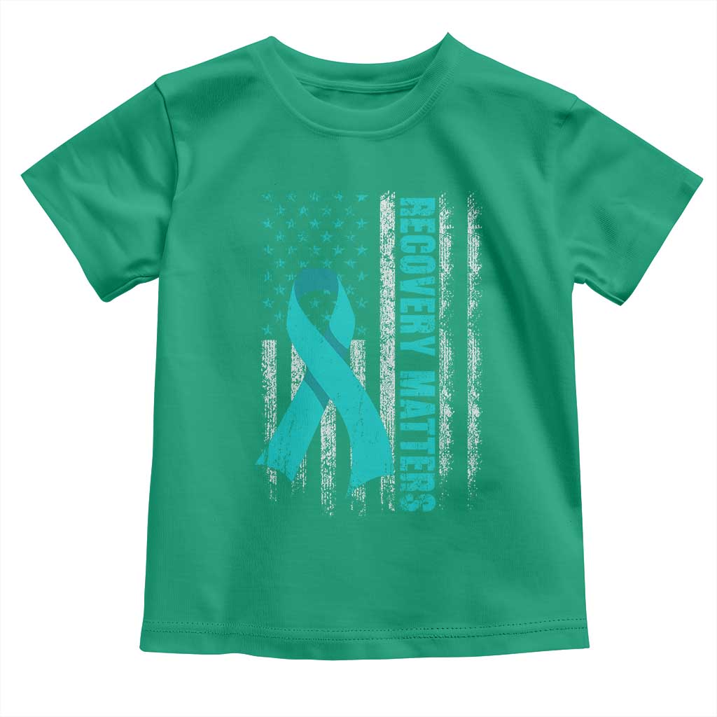 Recovery Matter Sobriety Anniversary Sober AA NA Toddler T Shirt Vintage American Flag TS11 Irish Green Print Your Wear