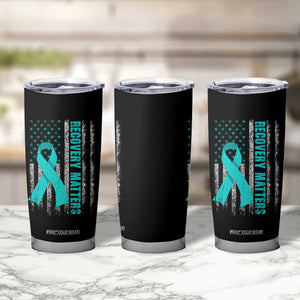 Recovery Matter Sobriety Anniversary Sober AA NA Tumbler Cup Vintage American Flag TS11 Print Your Wear
