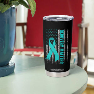 Recovery Matter Sobriety Anniversary Sober AA NA Tumbler Cup Vintage American Flag TS11 Print Your Wear