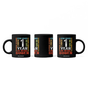 1 Year Of Being Sober Coffee Mug 1 Year Sobriety Anniversary Addiction Recovery TS11 Print Your Wear