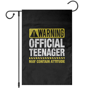13th Birthday Garden Flag Warning Official Teenager May Contain Attitude Funny 13 Years Old TS11 Black Print Your Wear