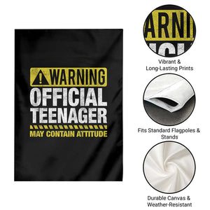 13th Birthday Garden Flag Warning Official Teenager May Contain Attitude Funny 13 Years Old TS11 Print Your Wear