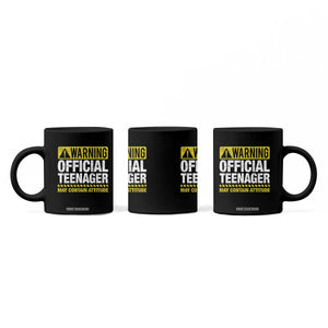 13th Birthday Coffee Mug Warning Official Teenager May Contain Attitude Funny 13 Years Old TS11 Print Your Wear