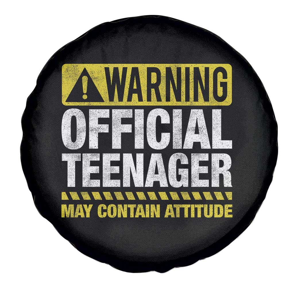 13th Birthday Spare Tire Cover Warning Official Teenager May Contain Attitude Funny 13 Years Old TS11 Print Your Wear