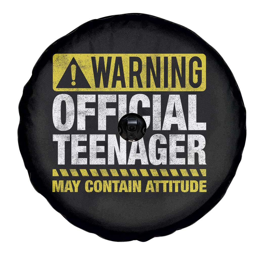 13th Birthday Spare Tire Cover Warning Official Teenager May Contain Attitude Funny 13 Years Old TS11 Print Your Wear