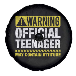 13th Birthday Spare Tire Cover Warning Official Teenager May Contain Attitude Funny 13 Years Old TS11 Print Your Wear