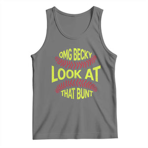 OMG Becky Look At That Bunt Funny Softball Tank Top TS11 Black Heather Print Your Wear