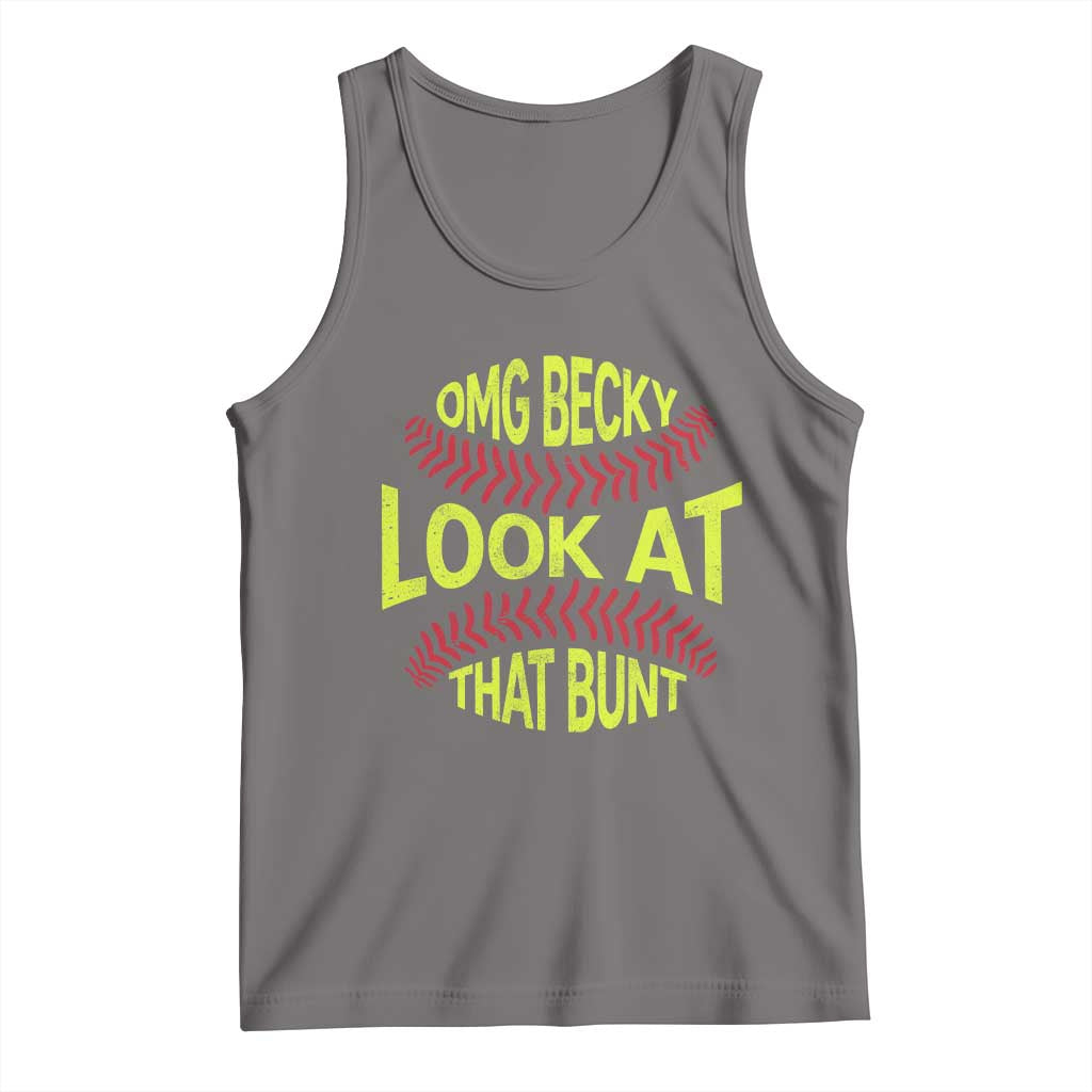 OMG Becky Look At That Bunt Funny Softball Tank Top TS11 Deep Heather Print Your Wear