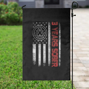 3 Years Sober Garden Flag 3 Years Sobriety Anniversary Vintage American Flag TS11 Print Your Wear